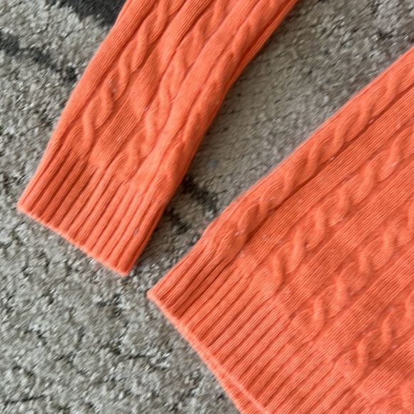 Lauren by Ralph Lauren Sz Small Orange Cashmere Cable Sweater - Picture 3 of 8